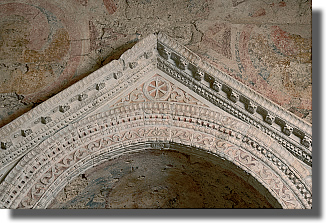 Detail of the tympanum surmounting the apse